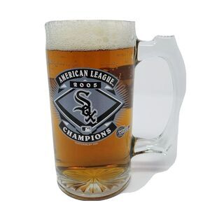 Chicago White SOX American League Champions 2005 Glass Beer Mug Series Emblem